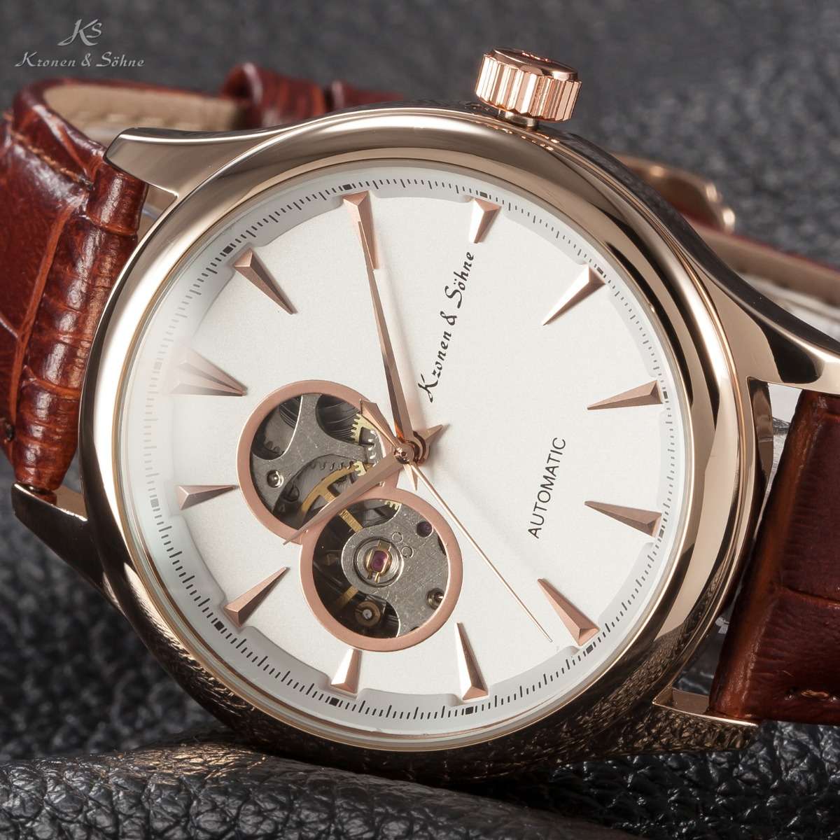 KRONEN & SOHNE Navigator JULES VERNE TOURBILLON Voyager AUTOMATIC Watch w/ BOX AND PAPERS