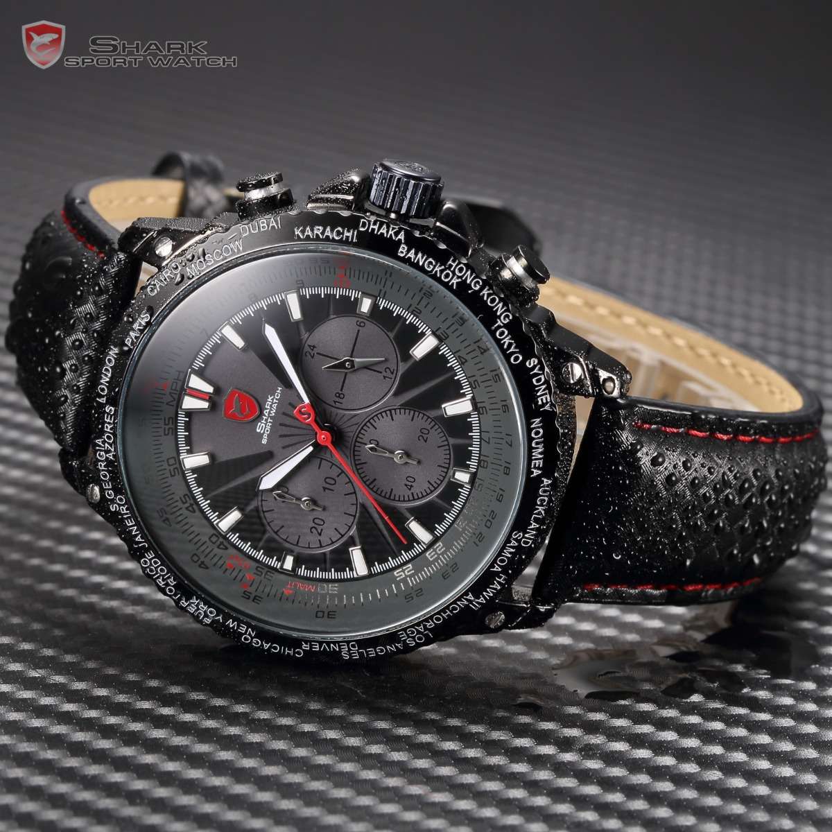 SHARK Worldtimer 1/20sec Chronograph Watch Brand New W/ BOX, PAPERS, LOADED!!