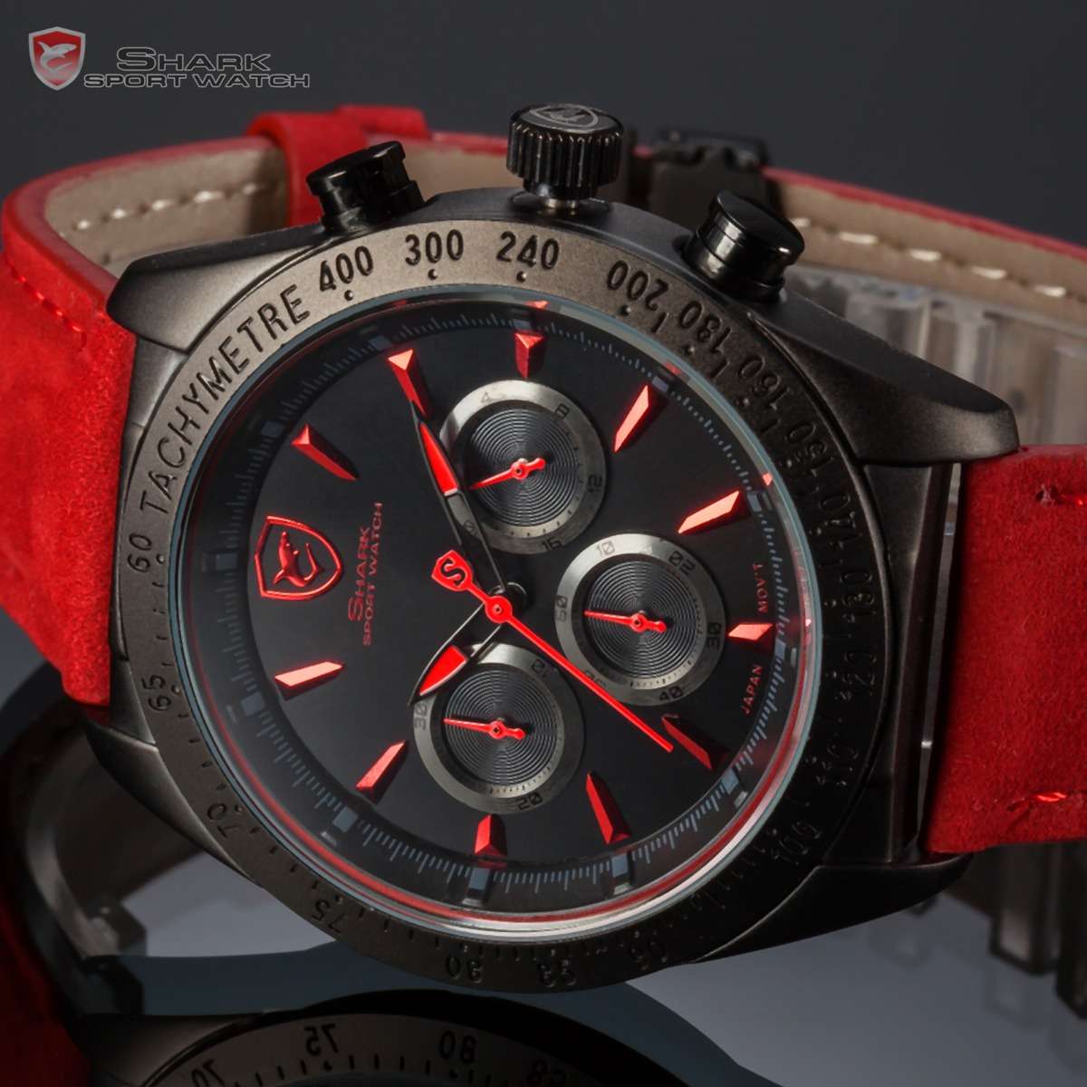 SHARK Red Racer Chronograph Watch Brand New W/ BOX, PAPERS, LOADED!!