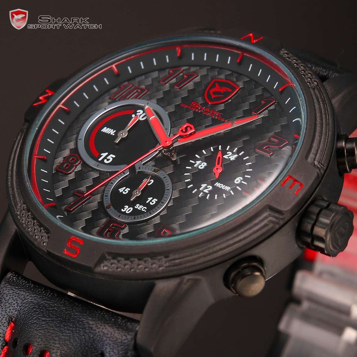 Brand new! SHARK Carbon Infused GT Racing Chrono Watch W/ BOX, PAPERS, LOADED!!