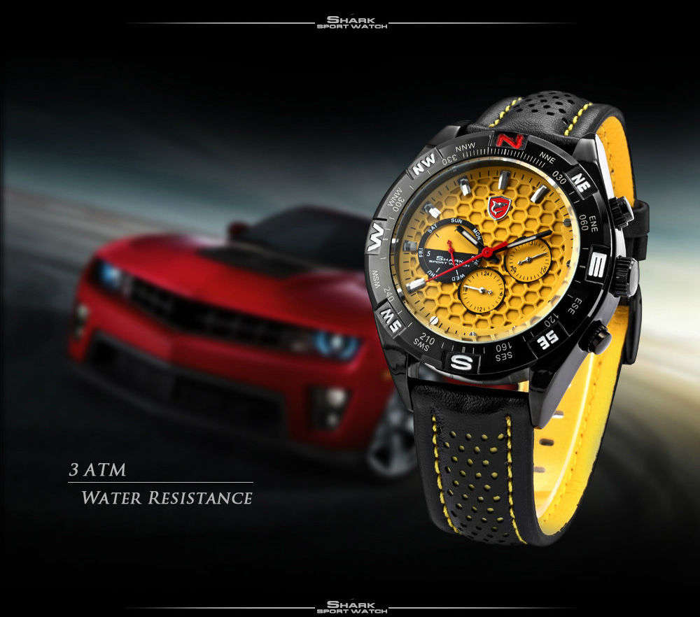 TODAY ONLY* SHARK F1 CAMARO I BUMBLEBEE CHRONOGRAPH WATCH W/ BOX, PAPERS, LOADED!!