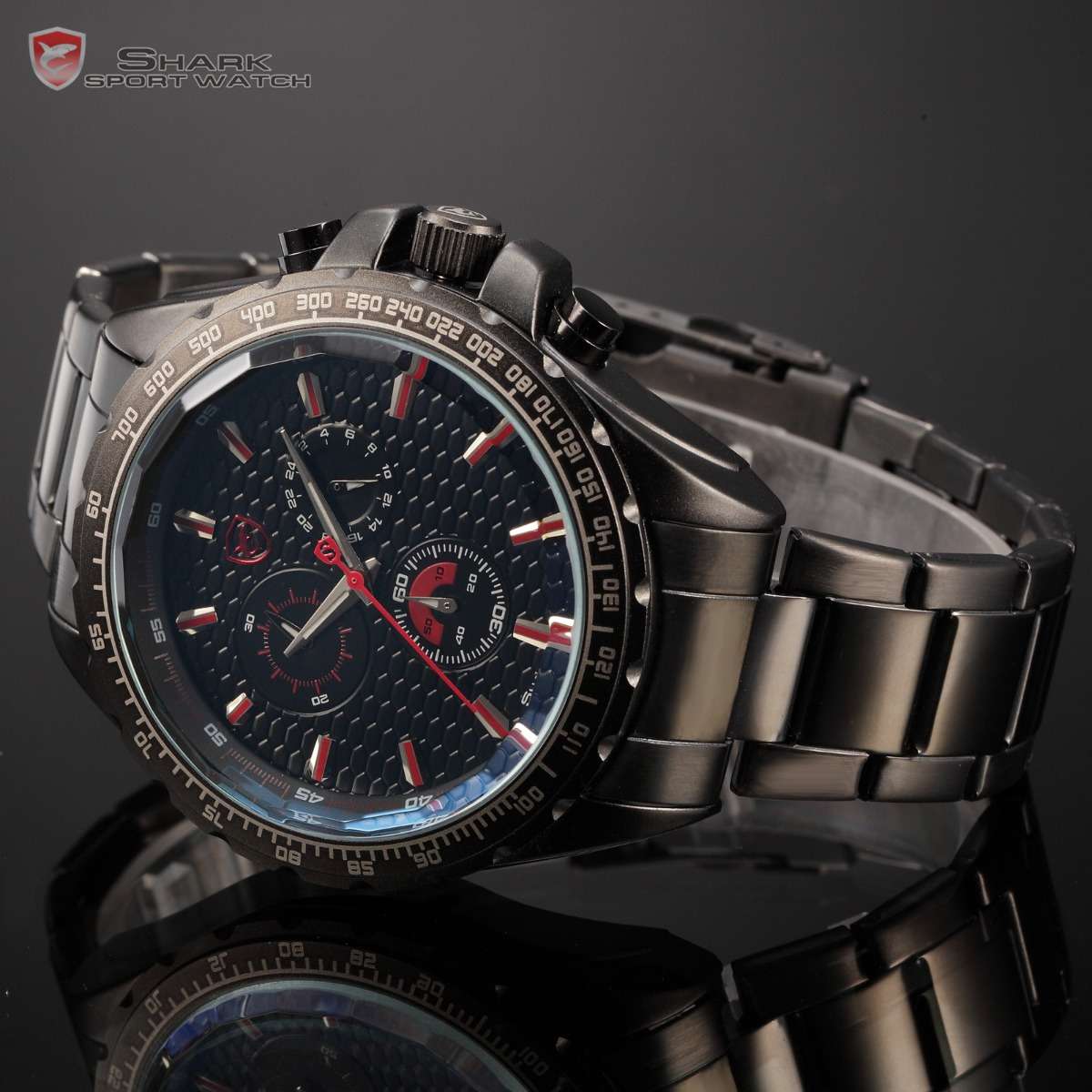 SHARK "THE BIG ONE1" FRILLED SHARK CHRONOGRAPH WATCH W/ BOX, PAPERS, LOADED!!