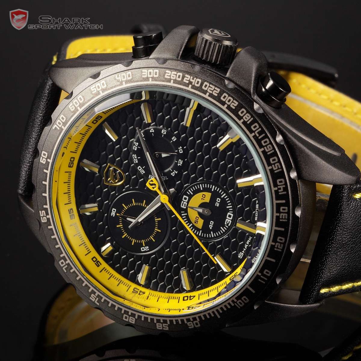 SHARK "THE BIG ONE1" FRILLED SHARK CHRONOGRAPH WATCH W/ BOX, PAPERS, LOADED!!