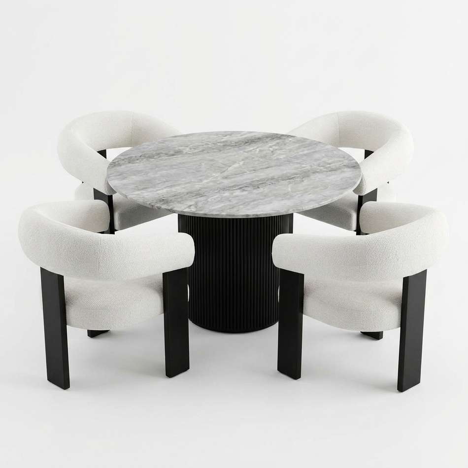 KC Furn-Delilah 4 Seater Dining Set