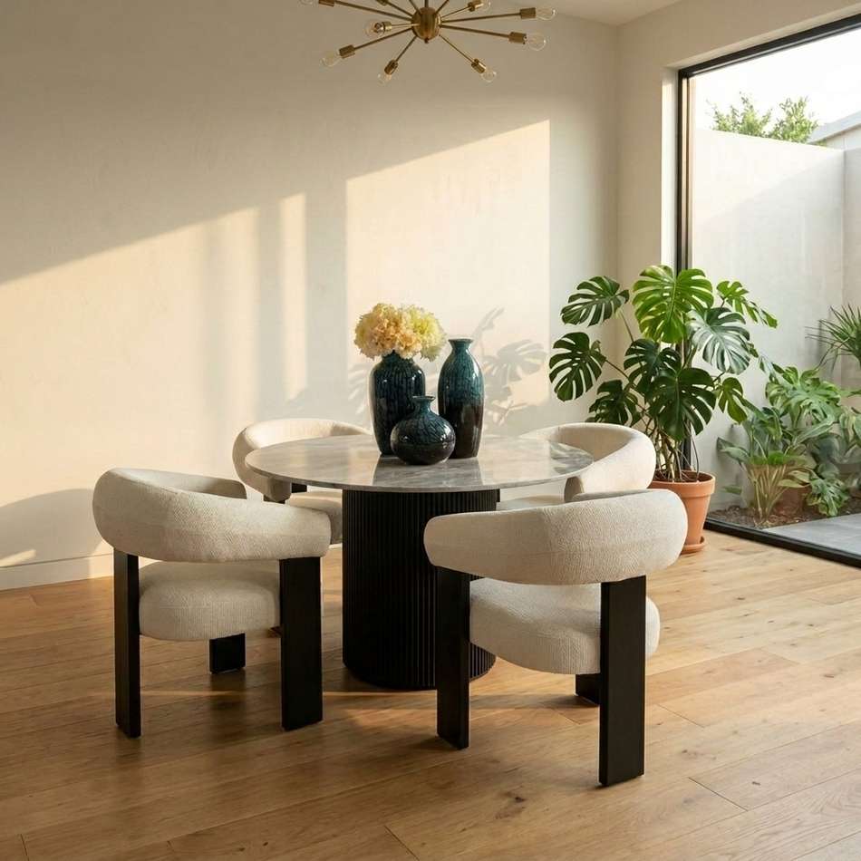 KC Furn-Delilah 4 Seater Dining Set
