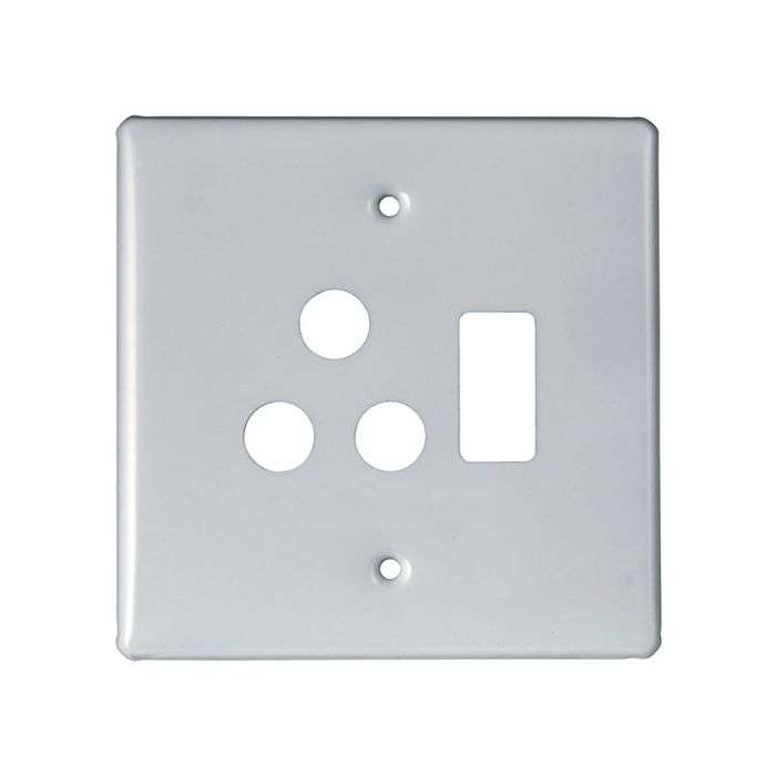 Crabtree Classic White Single RSA Wall Socket Cover Plate 4x4