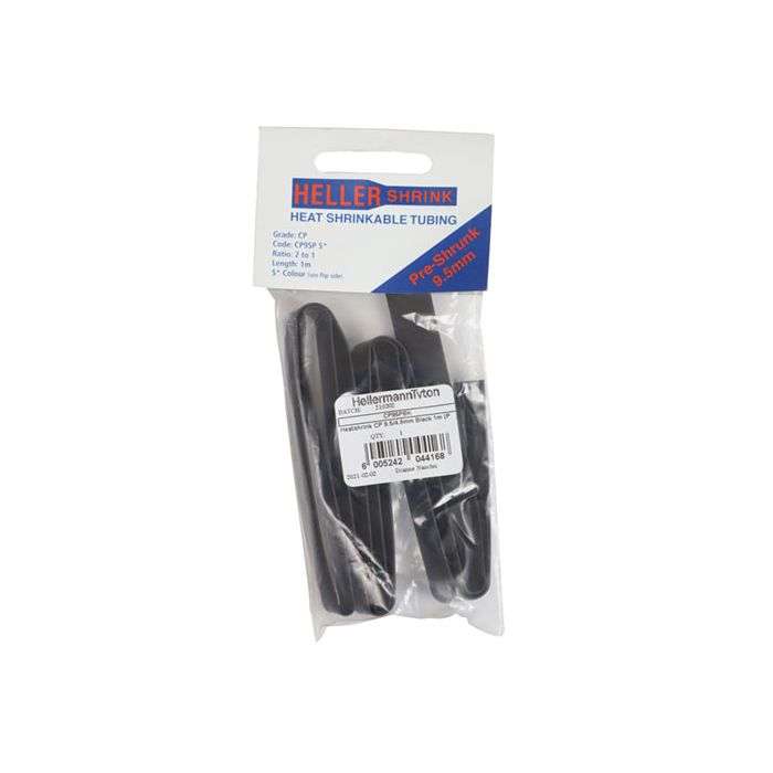 HellermannTyton Black Heat Shrink 9.5mm x 1m