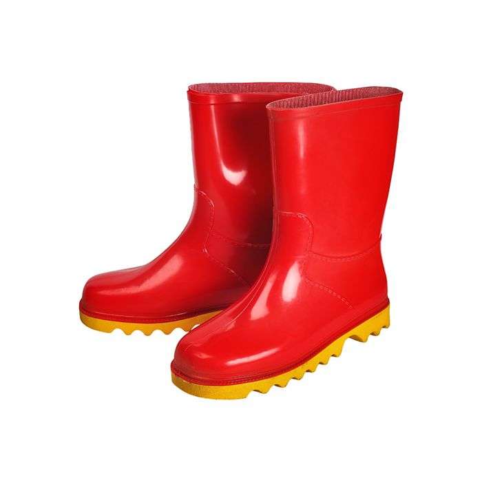 Neptun Red & Yellow Kids Ankle Length Gumboots- Size 1