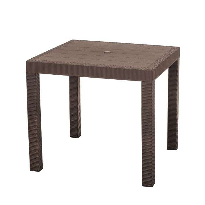 Contour Outdoor Cappuccino Rattan Elite 4 Seater Table