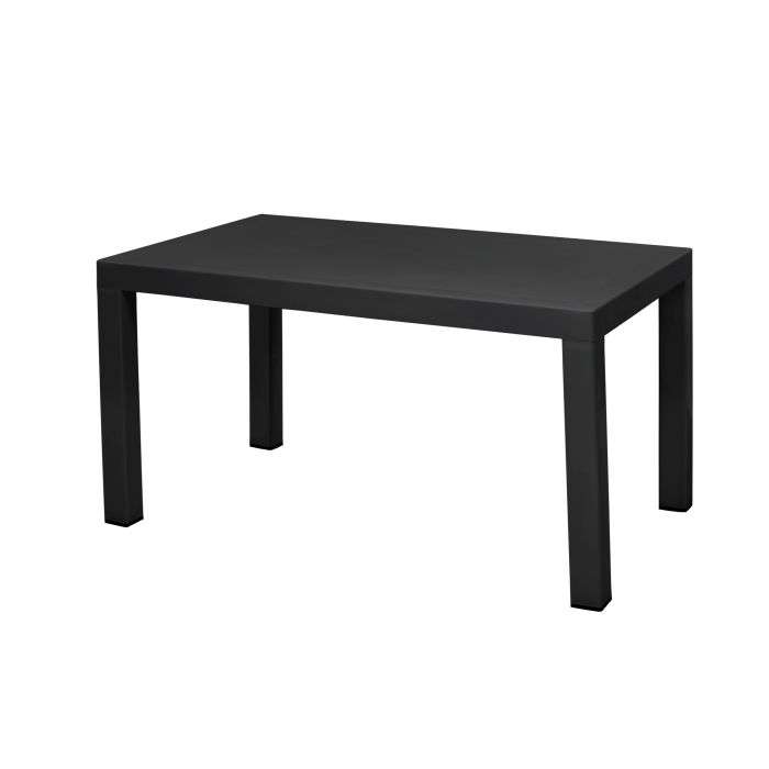 Black 6 Seater Elite Rattan Table