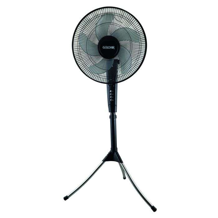 Goldair Black Oscillating Pedestal Fan 40cm