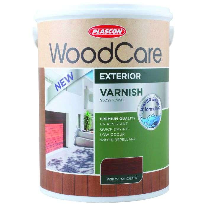 Plascon Woodcare Exterior Varnish Gloss Mahogany 5L