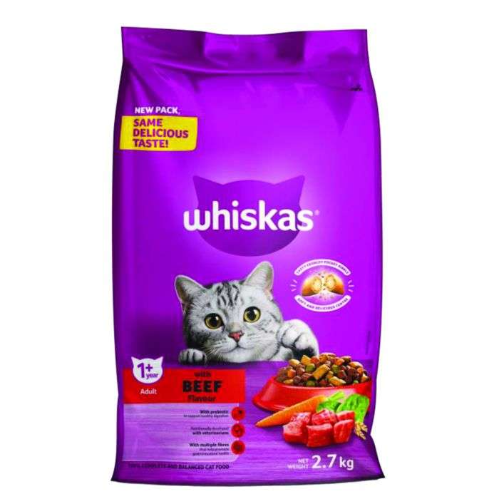 Whiskas Beef Cat Food 2.7kg