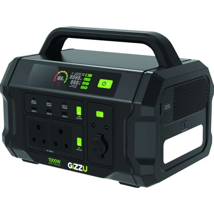 Gizzu Challenger Portable Power Station 1000W/1120Wh