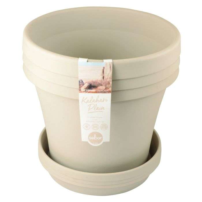 Sebor Kalahari Plastic Super Pot Planter 300mm - 3 Pack