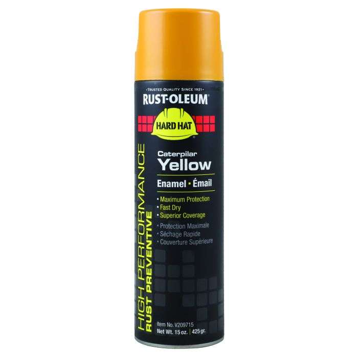Rust-Oleum Catterpillar Yellow Spray Paint Hard Hat VS2100