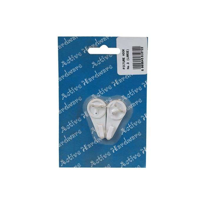 Active Hardware Plastic No.3 Picture Hooks - 2 Pack