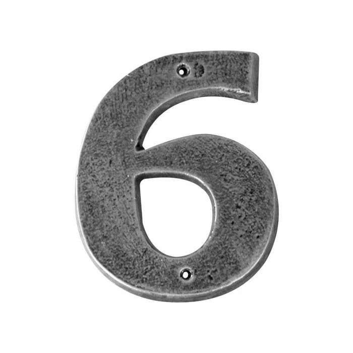 Antique Silver Numeral No.6 200mm