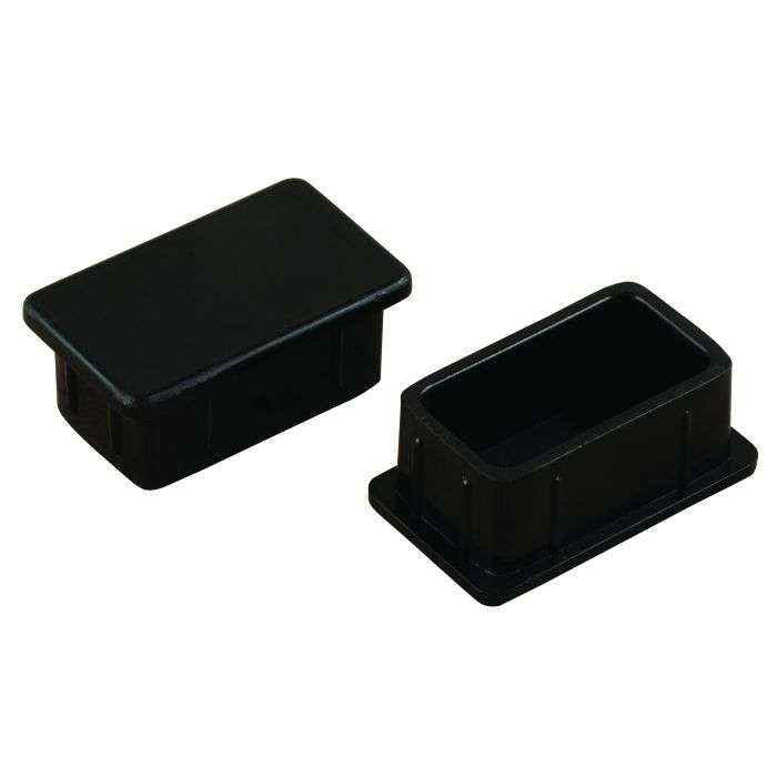 Plastic Rectangular End Cap 32 x 19mm - 4 Pack