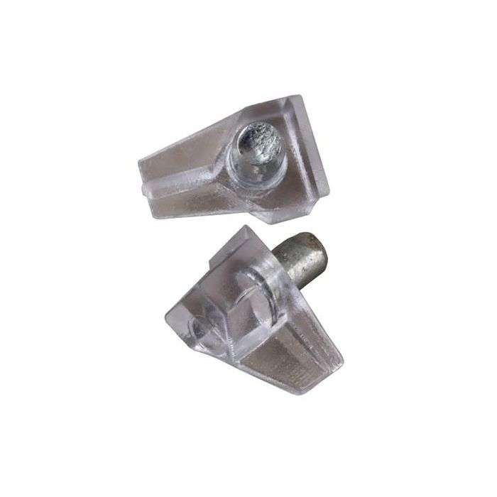 Raiel Clear Plastic Shelf Support Dowel 5mm - 12 Pack