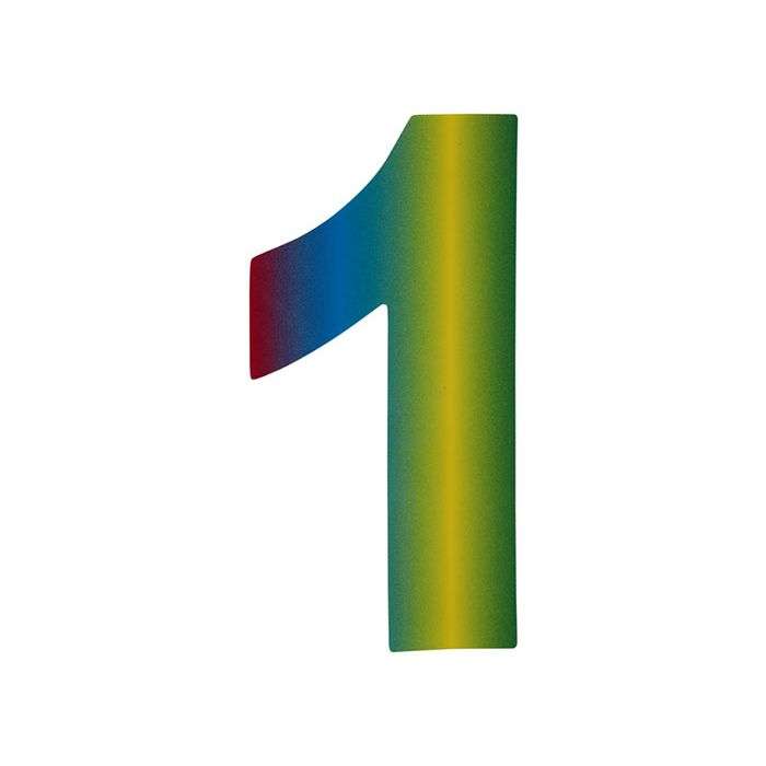 Coloured Numeral No.1