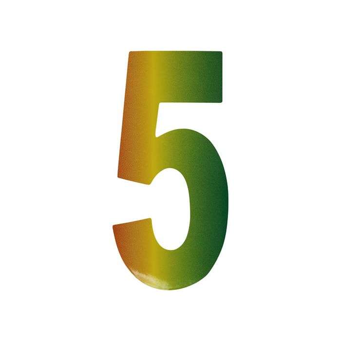 Coloured Numeral No.5