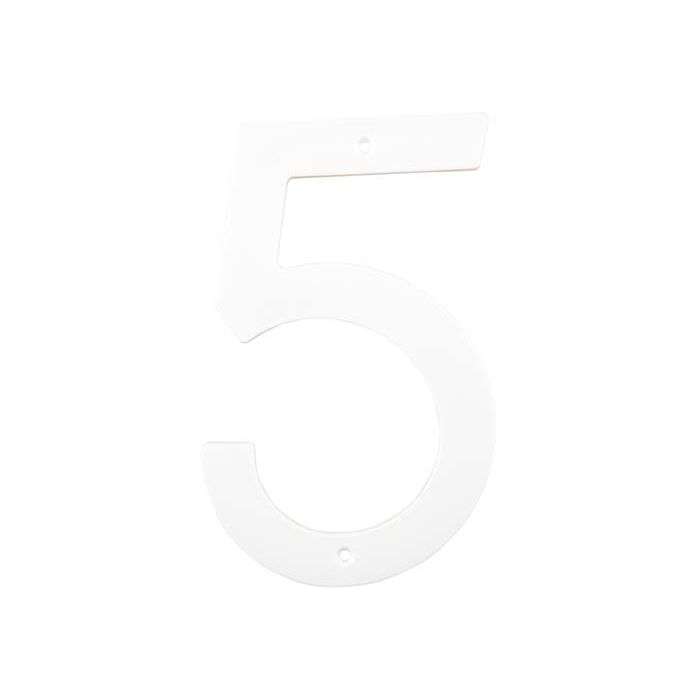Mackie Plastic White Numeral No.5 200mm