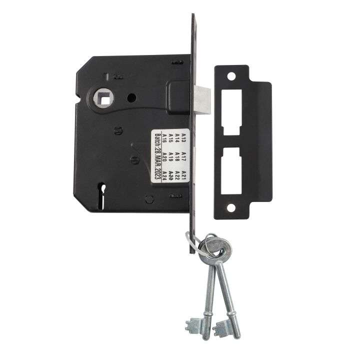 BBL Black 3 Lever Mortice Lock