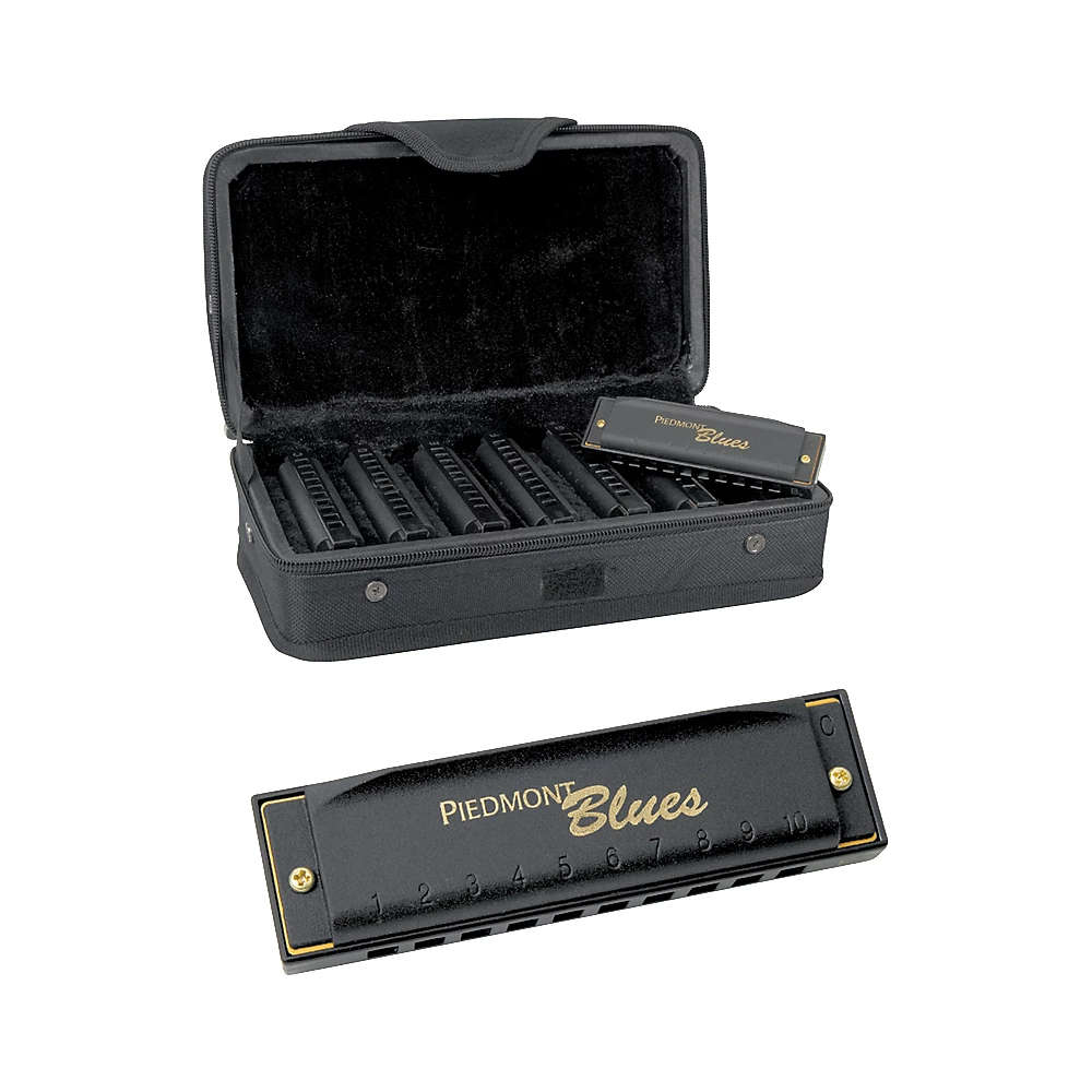 Hohner Piedmont Blues 7-Harmonica Pack With Case