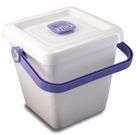 Bambino Mio - Nappy Bucket & Lid - White & Lavender