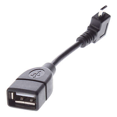 Right-Angled Mini USB Male to USB 2.0 Female OTG Adapter Cable for Smartphones and Phablets..!