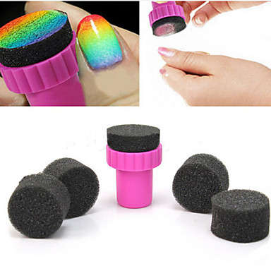 Manicure Sponge Nail Art Stamper Tools with 5PCS Sponge Nail for Gradient Color Nail Art