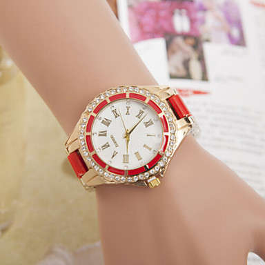 Women's Round Dial Case Alloy Watch