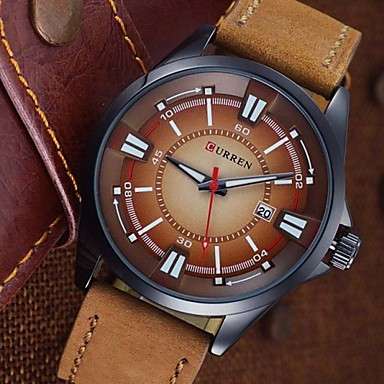 Brand Curren Men¿S Watch Men Date Clock Men Casual Quartz Watch Leather Wrist Sports Watches Wrist W