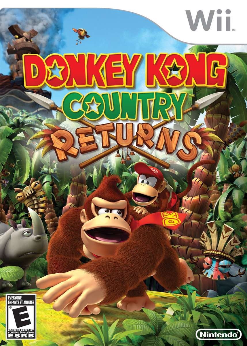 donkey kong country returns (nintendo wii game)