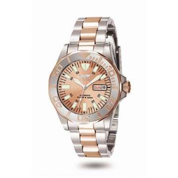Invicta Sapphire Diver Rose Gold Dial Two Tone Stainless Steel Men's Watch