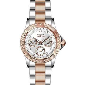 Invicta Angel Multi-Function Silver Dial Two-tone Ladies Watch