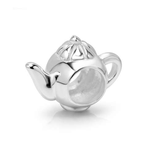 925 Sterling Silver Teapot Charm Bead Fits Pandora Bracelet