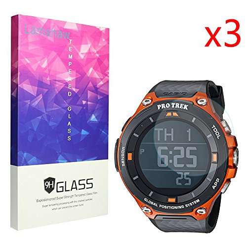 CASIO Smart Watch Screen Protector, Lamshaw 9H Tempered Glass Screen Protector for CASIO Smart Watch