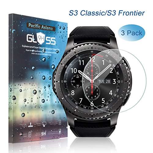 [3-Pack] Pacific Asiana Samsung Gear S3 Thin Screen Protector, Gear S3 Classic/Gear S3 Frontier HD C