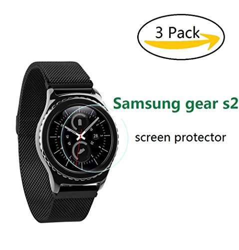 Samsung Gear S3 Screen Protector HD Clear Scratch Resistant Tempered Glass Screen Protector for Sams