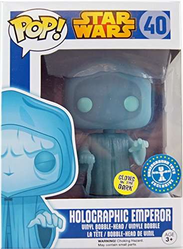 Funko Pop! Vinyl Figure - Star Wars - Holographic Emperor Palpatine Glow in the Dark Exclusive