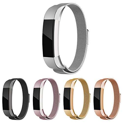 Fitbit Alta Bands, EHHE ZPF Milanese Loop Stainless Steel Metal Bracelet Smart Watch Strap with Uniq
