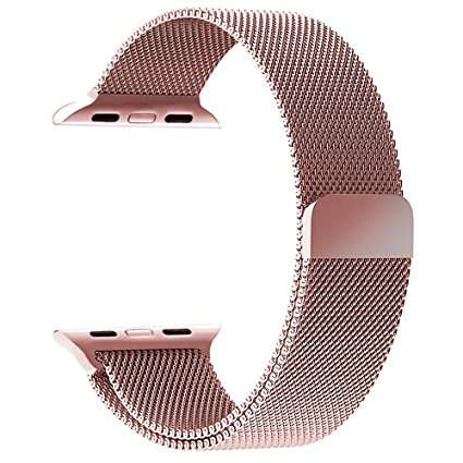 Simpeak Apple Watch Band 38mm Stainless Steel Replacement Milanese Strap for Apple Watch Series 1 Se