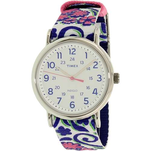 Timex Women's Weekender TW2P90200 Blue Nylon Analog Quartz Watch