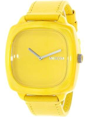 Nixon Women's Shutter A167640 Yellow Leather Quartz Fashion Watch