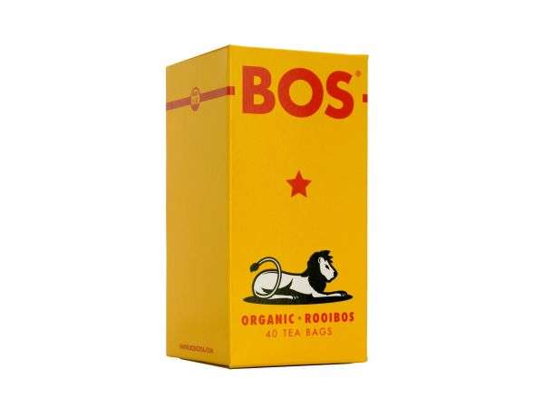 BOS Organic Rooibos Unbleached Tea Bags, Box of 40 - ORB100B