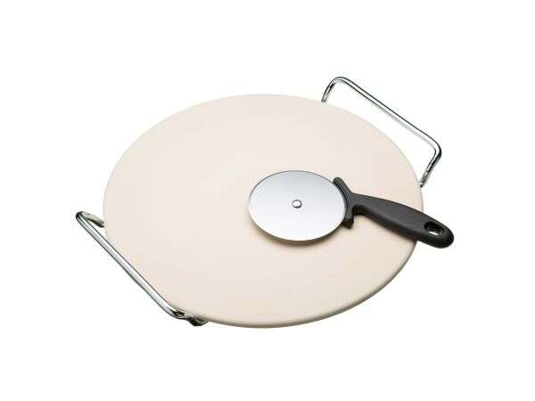 Kitchen Craft Pizza Stone Set, 32cm - KCPIZSTONE