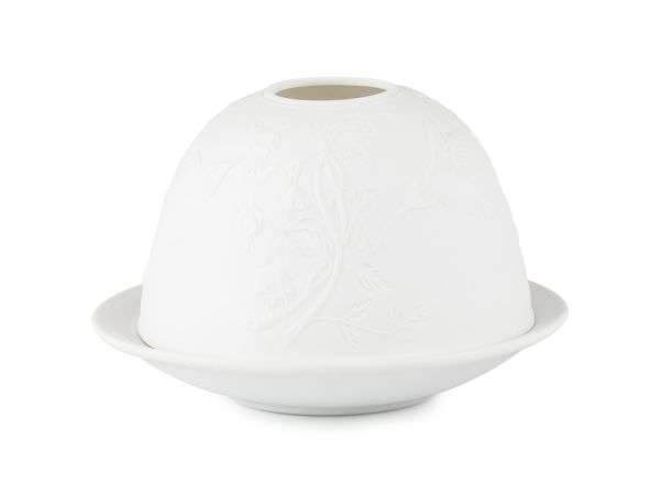 Luna C Luna Porcelain Dome Etched Tealight Holder - VV051HB - Hummingbird