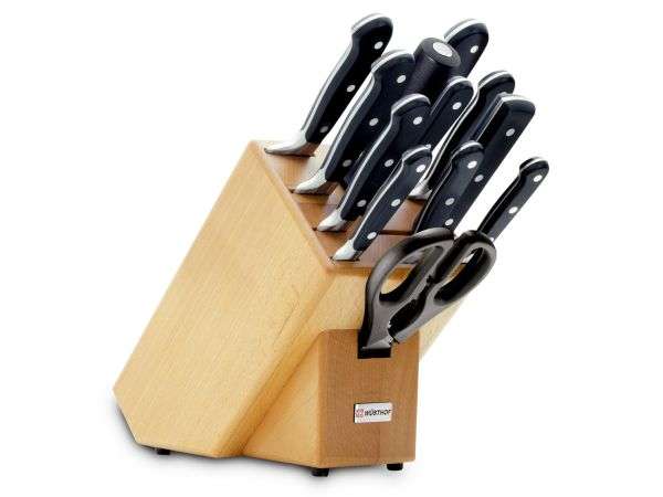 Wusthof Classic 12 Piece Knife Block Set - 9846 - Beech